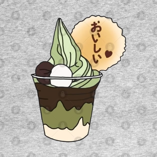 Matcha Soft Icecream by PeachPantone